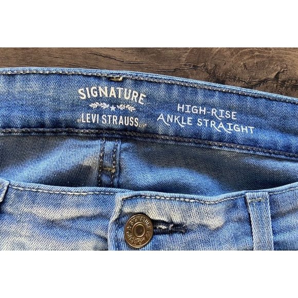 Levi's Levi Strauss Signature High Rise Ankle Straight Jeans Women's Size 18 - Picture 4 of 6